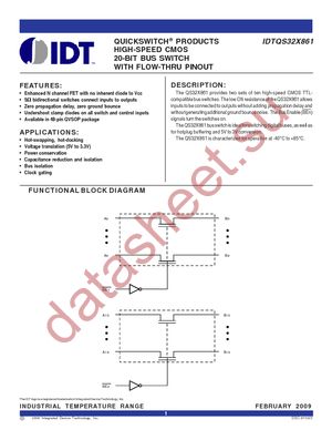 IDTQS32X861Q1G datasheet  